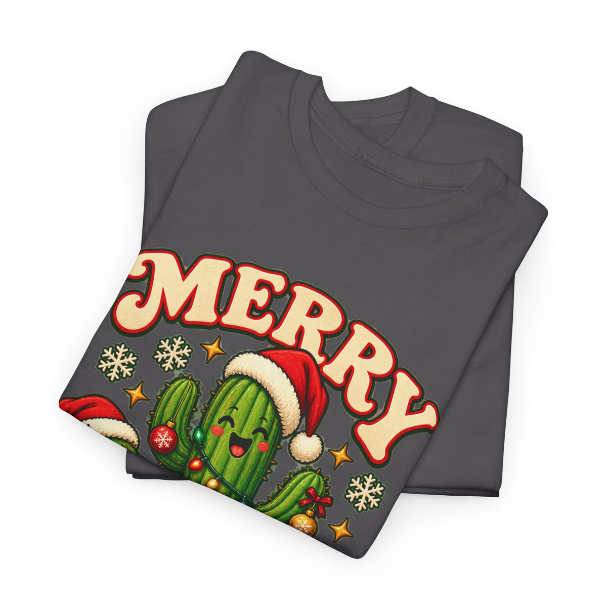 Merry Cactus Christmas Tee — Festive Holiday Cactus Shirt