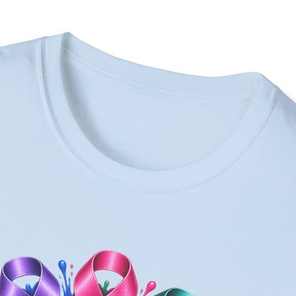 We Hate Cancer T-Shirt — Multicolor Cancer Awareness Ribbon Tee