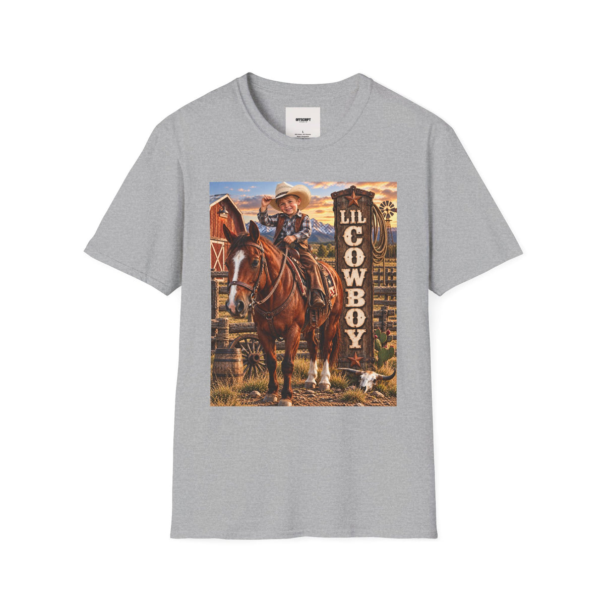 Kid's 'Lil Cowboy' T-Shirt — Cute Western Horse & Ranch Graphic