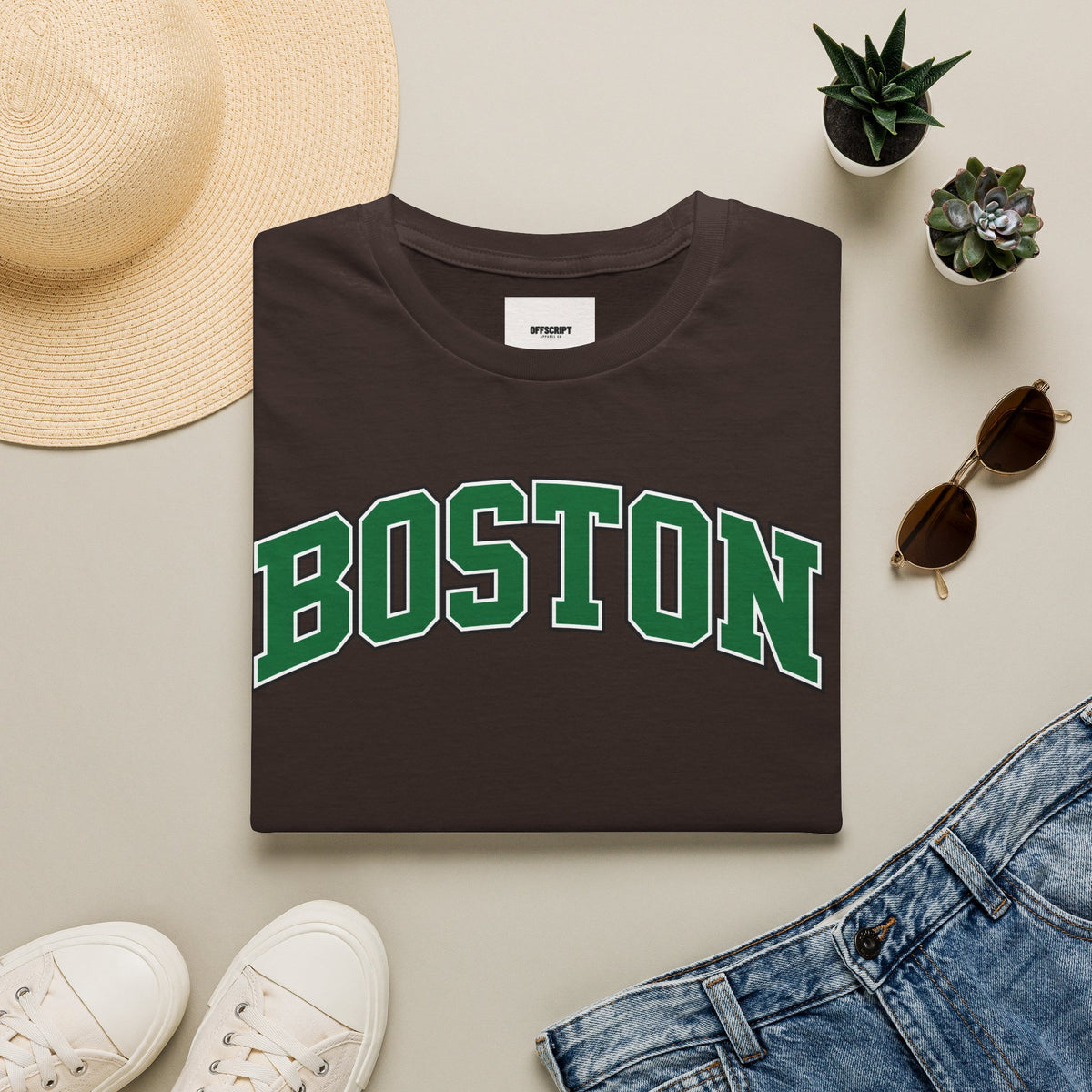Boston Arch Logo T‑Shirt — Classic College Campus Tee