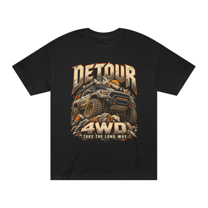 4WD Off-Road Tee — "Detour" Truck Graphic (Take the Long Way)