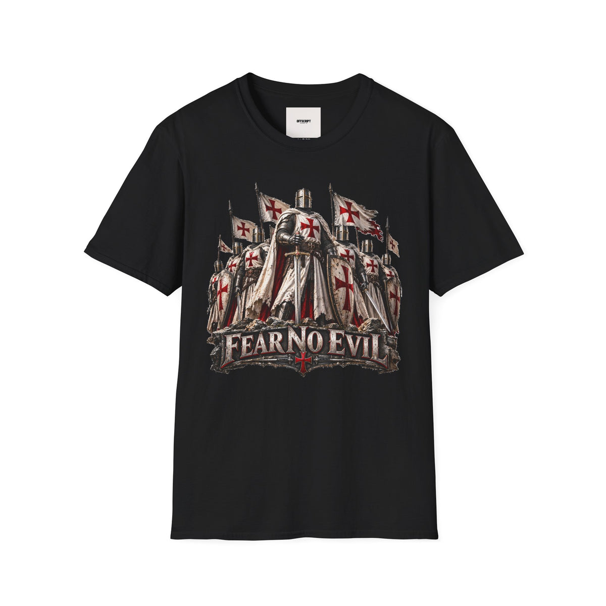 T‑Shirt — Crusader Knight 'Fear No Evil' Graphic Tee
