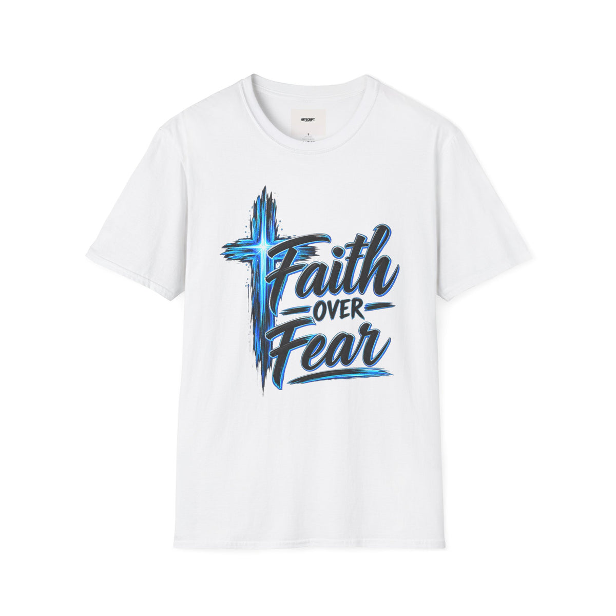Faith Over Fear T‑Shirt — Christian Cross Inspirational Graphic Tee
