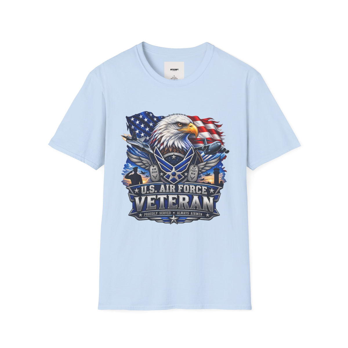Air Force Veteran Eagle T‑Shirt — U.S. Flag Military Tribute