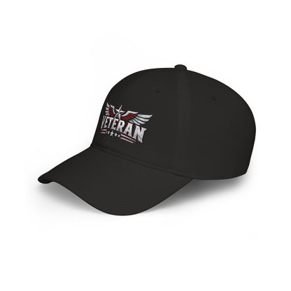 Veteran Embroidered Cap — Low Profile Patriotic Baseball Hat