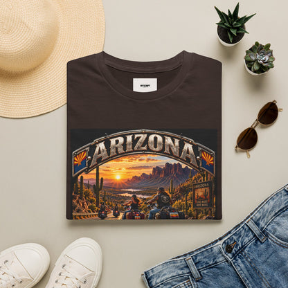 Arizona Bike Week Sunset T-Shirt — Vintage Motorcycle Desert Road Tee