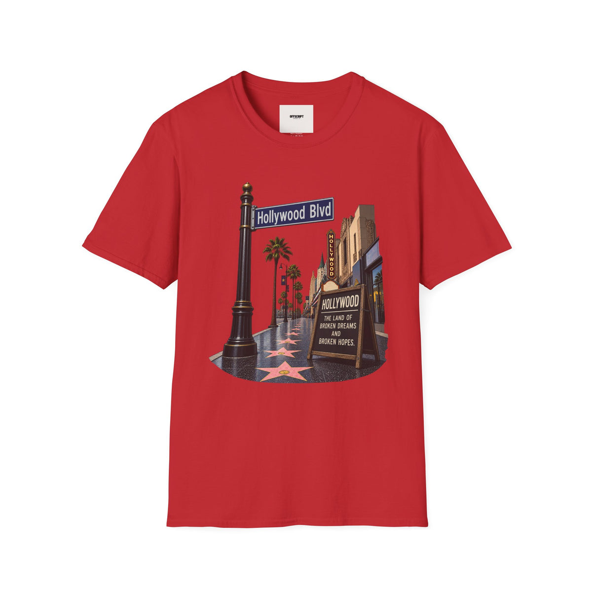 Hollywood Blvd T-Shirt — Vintage Palm Trees & Walk of Fame Tee