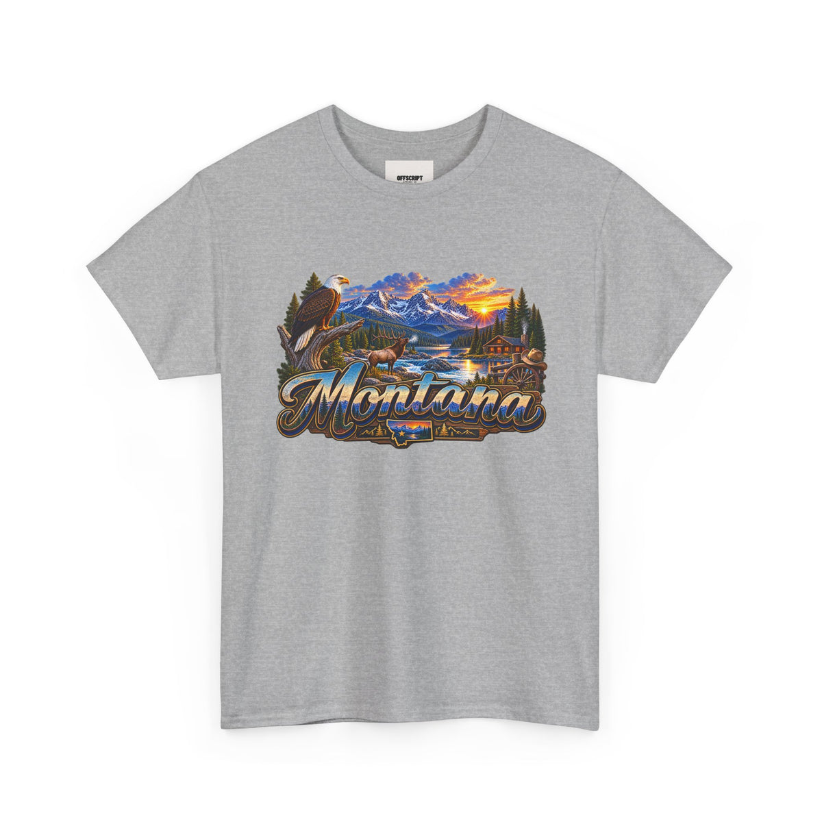 Montana Scenic T-Shirt – Vintage Mountain Lake Graphic Tee