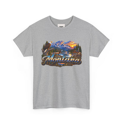 Montana Scenic T-Shirt – Vintage Mountain Lake Graphic Tee