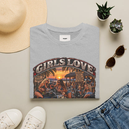 Girls Love Bike Week T-Shirt — Biker Bar Sunset Graphic Tee