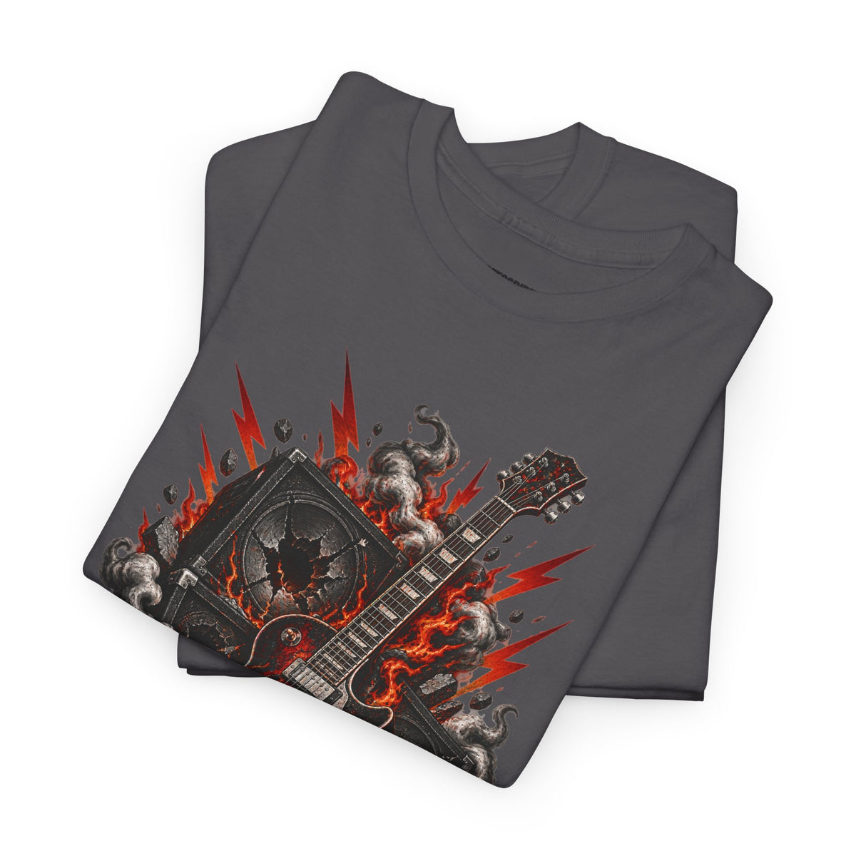 Electric Skull Guitar T‑Shirt — Rock & Metal Graphic Tee for Musicians and Fans
