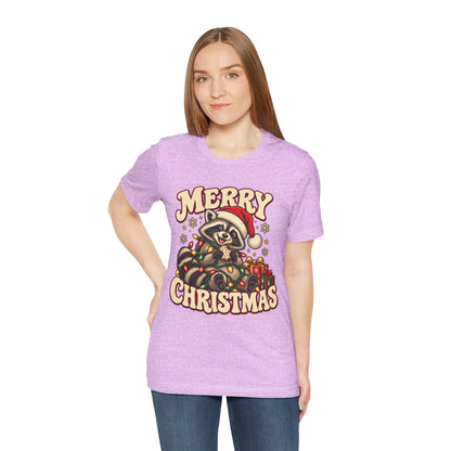 Merry Christmas Raccoon Tee