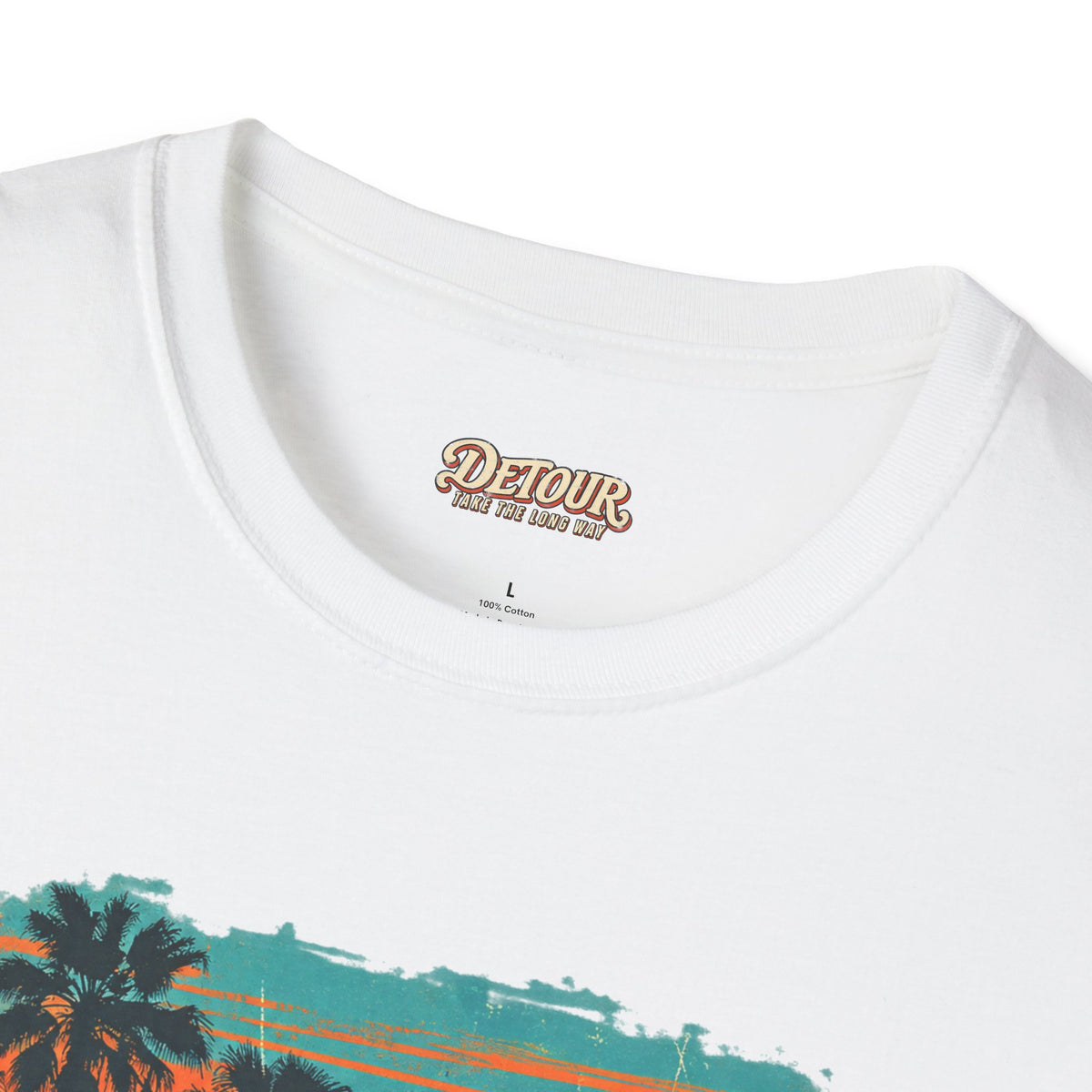 Retro Sunset Van T-Shirt – Tropical Beach Road Trip Graphic