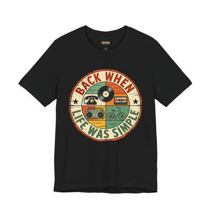 Back When Life Was Simple Vintage Retro T-Shirt