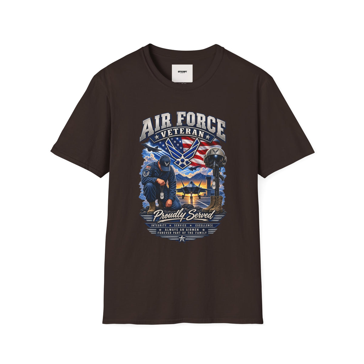 Air Force Veteran T-Shirt — Proudly Served Military Graphic Tee