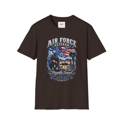 Air Force Veteran T-Shirt — Proudly Served Military Graphic Tee