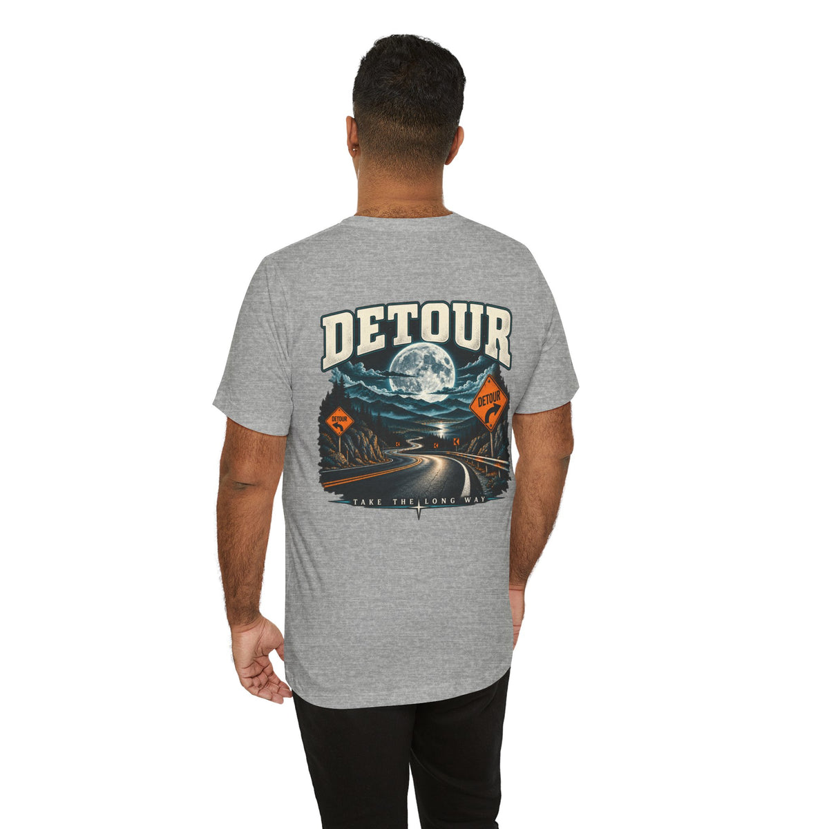 Detour Take the Long Way Road Trip Graphic T-Shirt