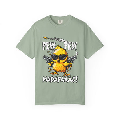 Pew Pew Madafakas Funny Duck Graphic T-Shirt