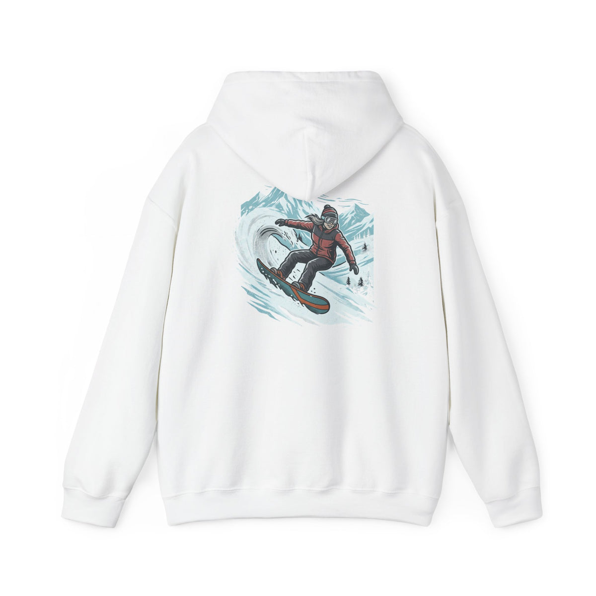 Snowboarding Hoodie – "Snowboarding Life" Graphic Pullover with Backboarder Illustration
