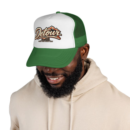 Detour Trucker Hat — Vintage Road Trip Mesh Cap