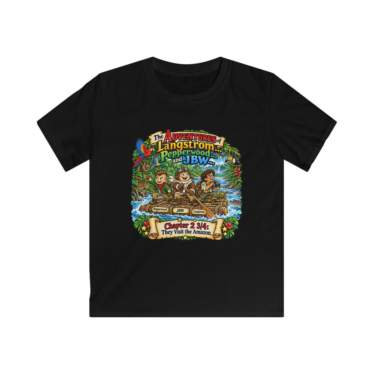 Kids Adventure Tee — 'The Adventures of Langstrom & Pepperwood' Vintage Storybook Graphic