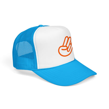Shocker Foam Trucker Hat — Retro Orange Surf Vibe Mesh Cap