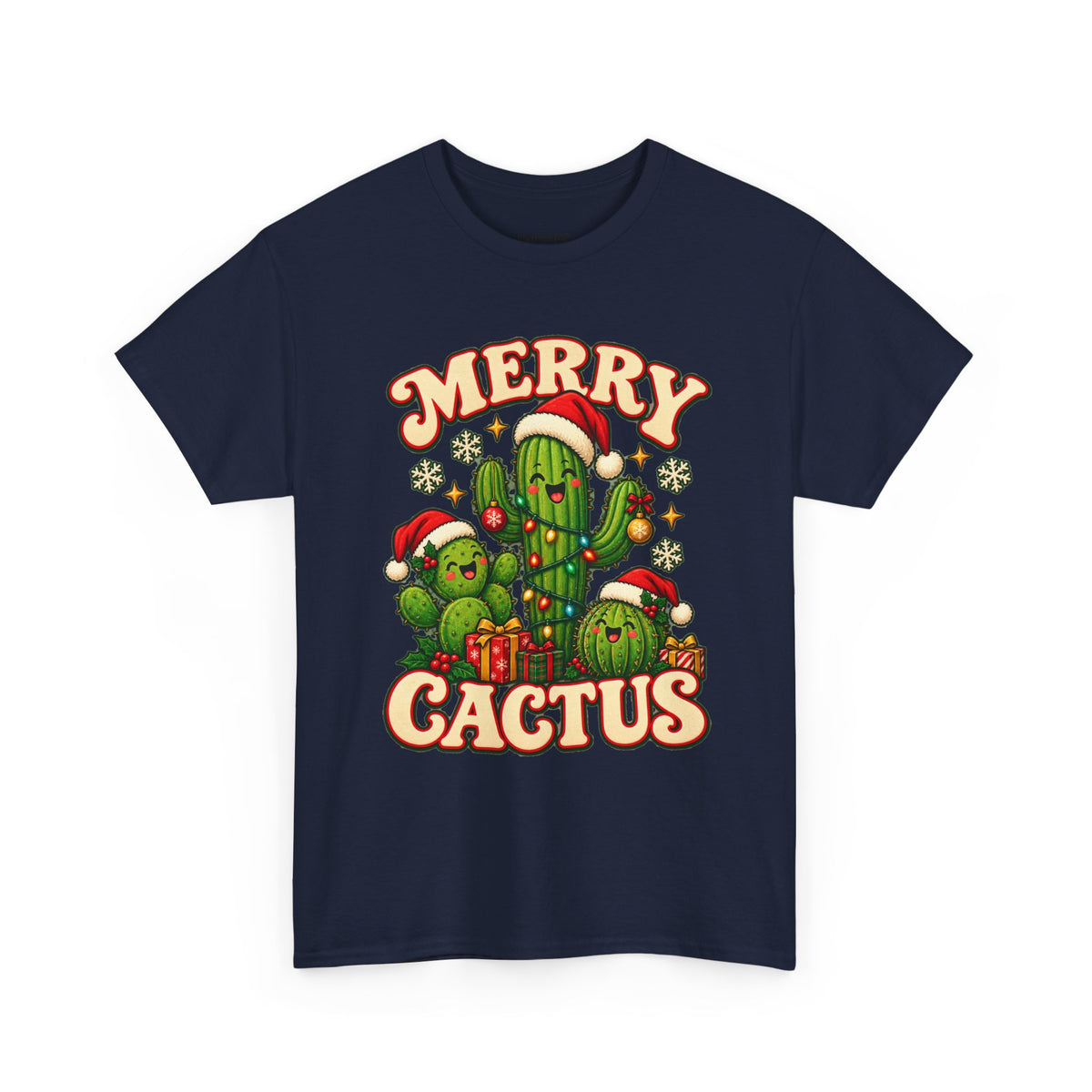 Merry Cactus Christmas Tee — Festive Holiday Cactus Shirt