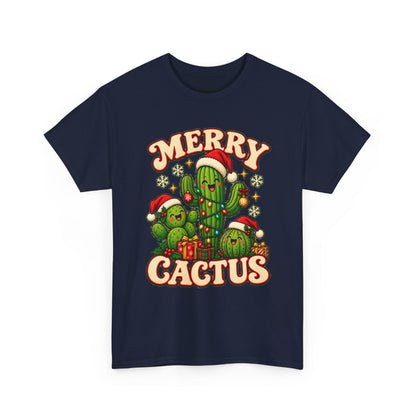 Merry Cactus Christmas Tee — Festive Holiday Cactus Shirt