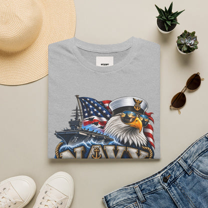 Navy Veteran Eagle T‑Shirt — Patriotic US Navy Flag Design