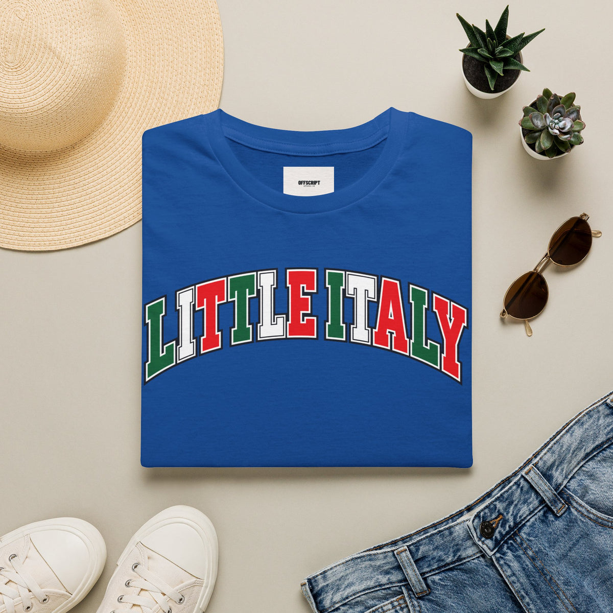 Little Italy T-Shirt — Vintage Italian Flag Graphic Tee