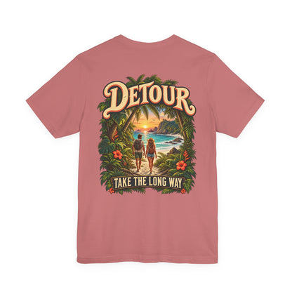 Detour Take the Long Way Tropical Adventure T-Shirt