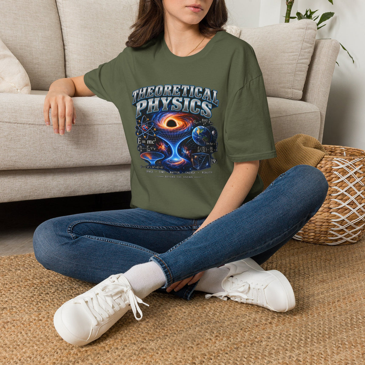 Theoretical Physics Graphic Tee — Science Galaxy Black Hole Design