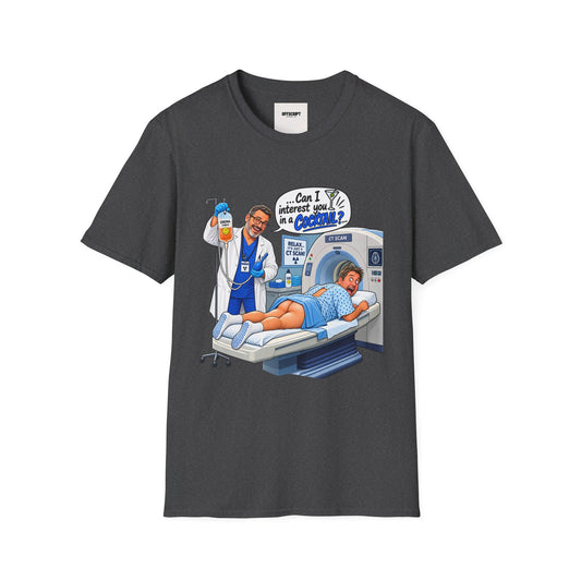 CT Tech T-Shirt — Funny ‘Can I Interest You in a Cocktail?’ Radiology Shirt