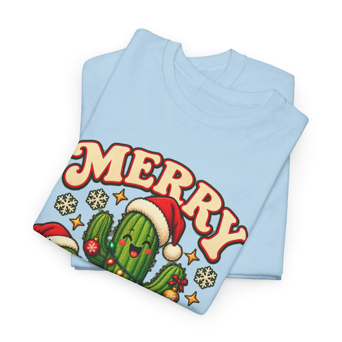 Merry Cactus Christmas Tee — Festive Holiday Cactus Shirt