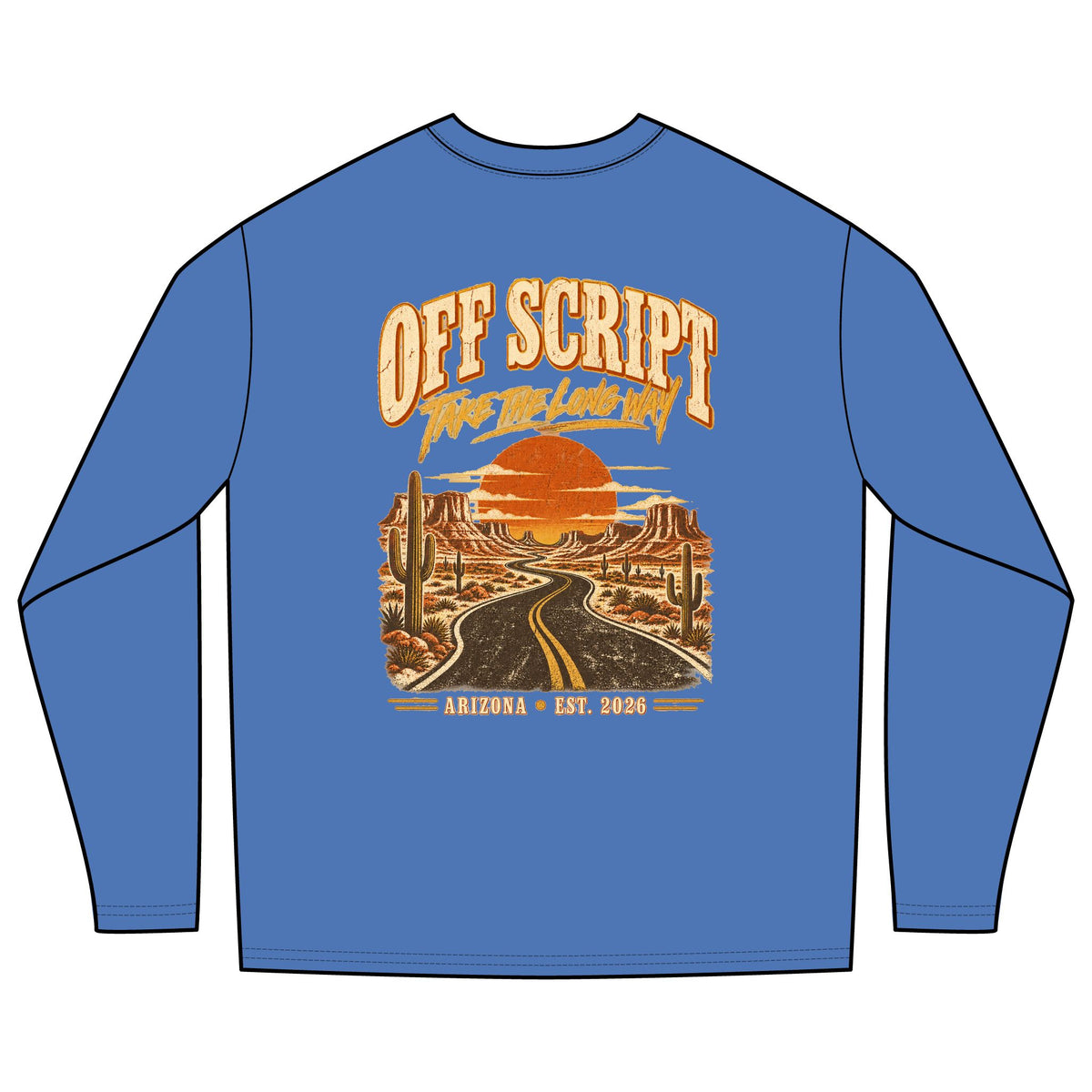 Off Script Arizona Desert Road Long Sleeve Tee