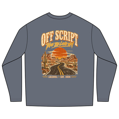 Off Script Arizona Desert Road Long Sleeve Tee