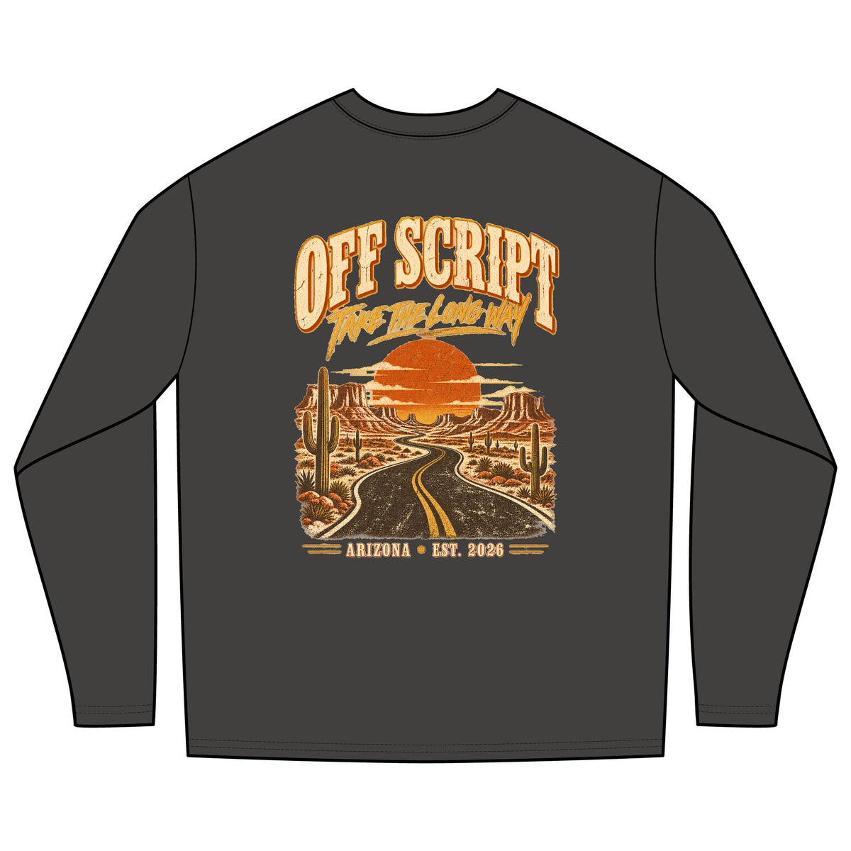 Off Script Arizona Desert Road Long Sleeve Tee