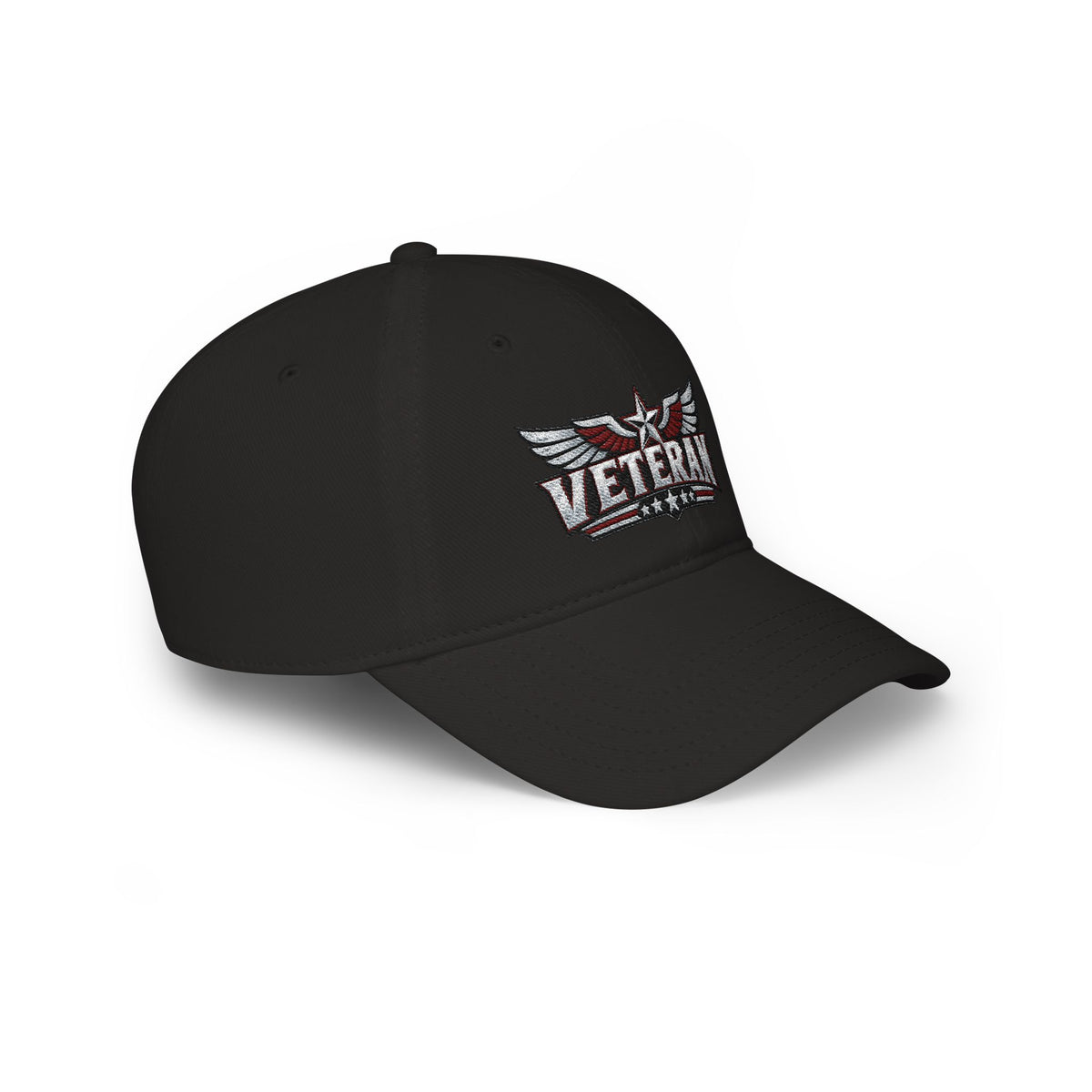 Veteran Embroidered Cap — Low Profile Patriotic Baseball Hat