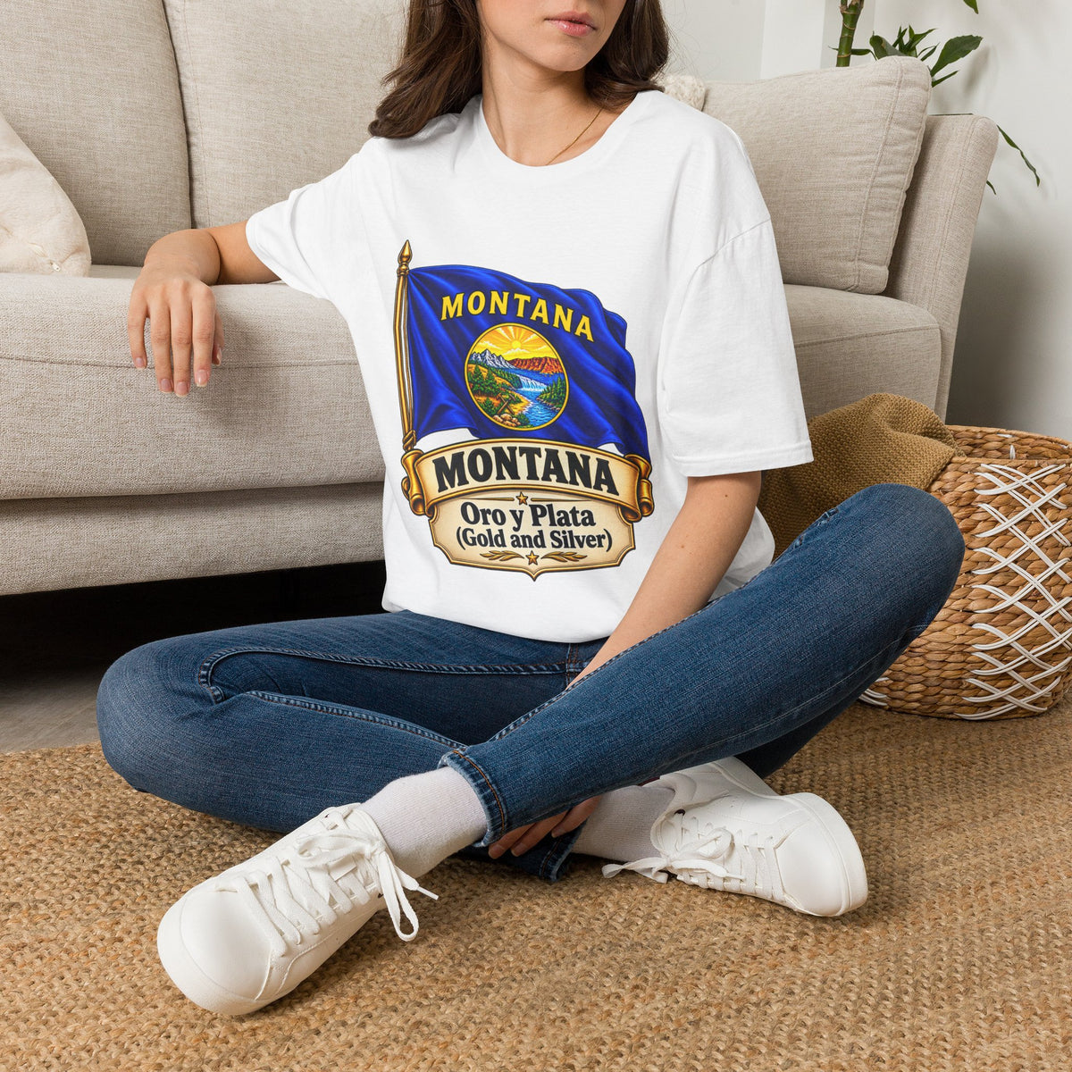 Montana Flag T-Shirt — State Seal "Oro y Plata (Gold and Silver)" Graphic Tee