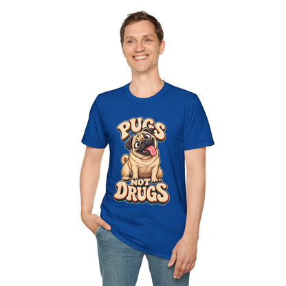 Pugs Not Drugs Funny Pug T-Shirt