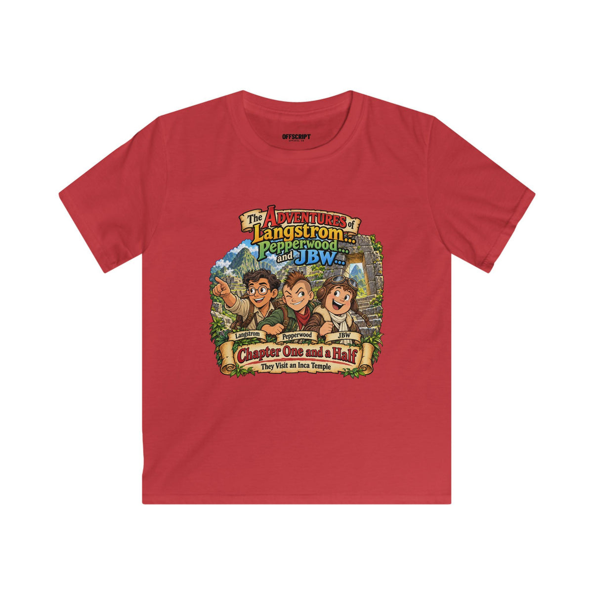 Kids Tee — "The Adventures of Langstrom, Pepperworth & JBW" Chapter One and a Half Illustration