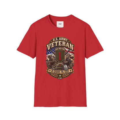 U.S. Army Veteran T-Shirt — "Big Red One" 1st Infantry Division Military Tribute
