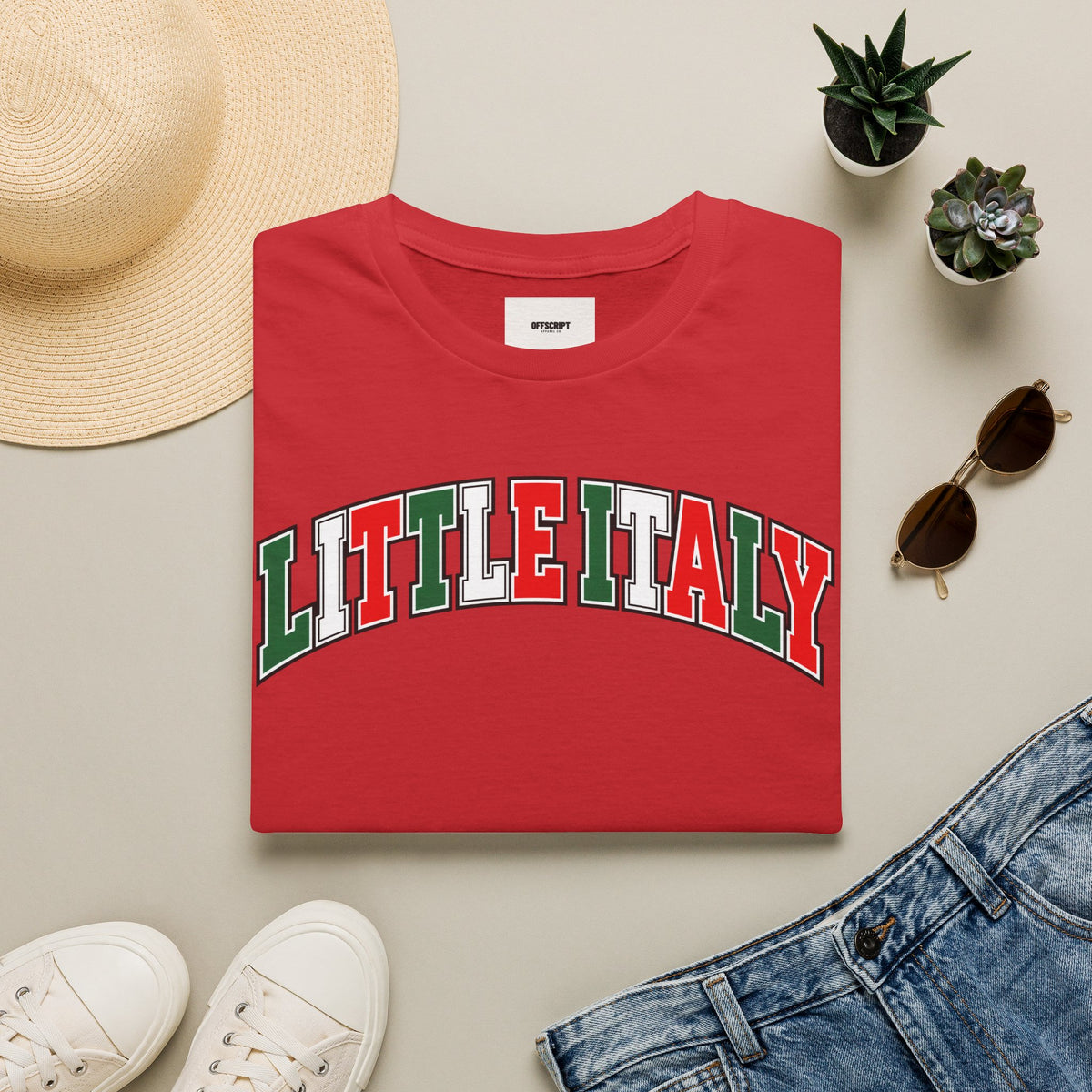 Little Italy T-Shirt — Vintage Italian Flag Graphic Tee