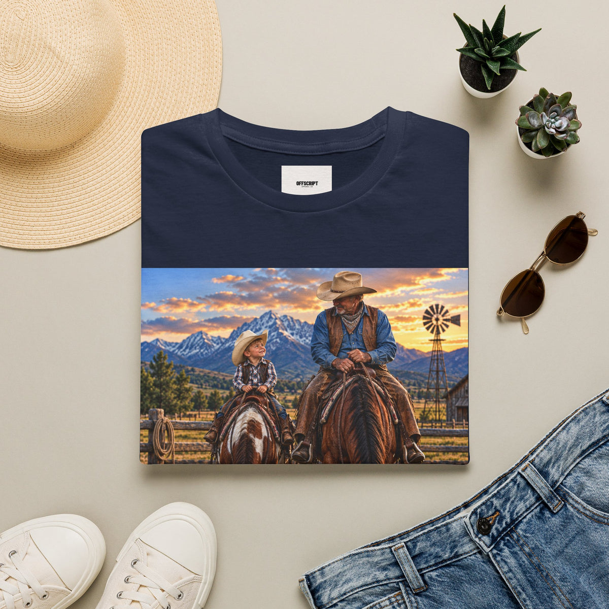 Cowboys Come in All Sizes T-Shirt — Father & Son Cowboy Western Tee