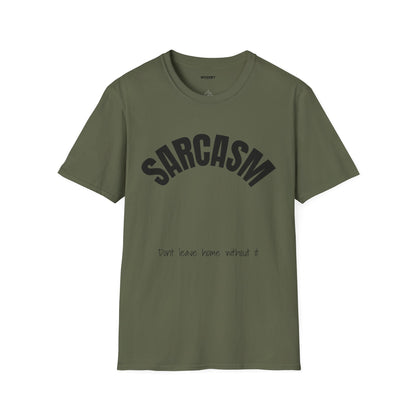 Sarcasm T-Shirt – 'Sarcasm' Bold Graphic Tee with Subtle Script Accent