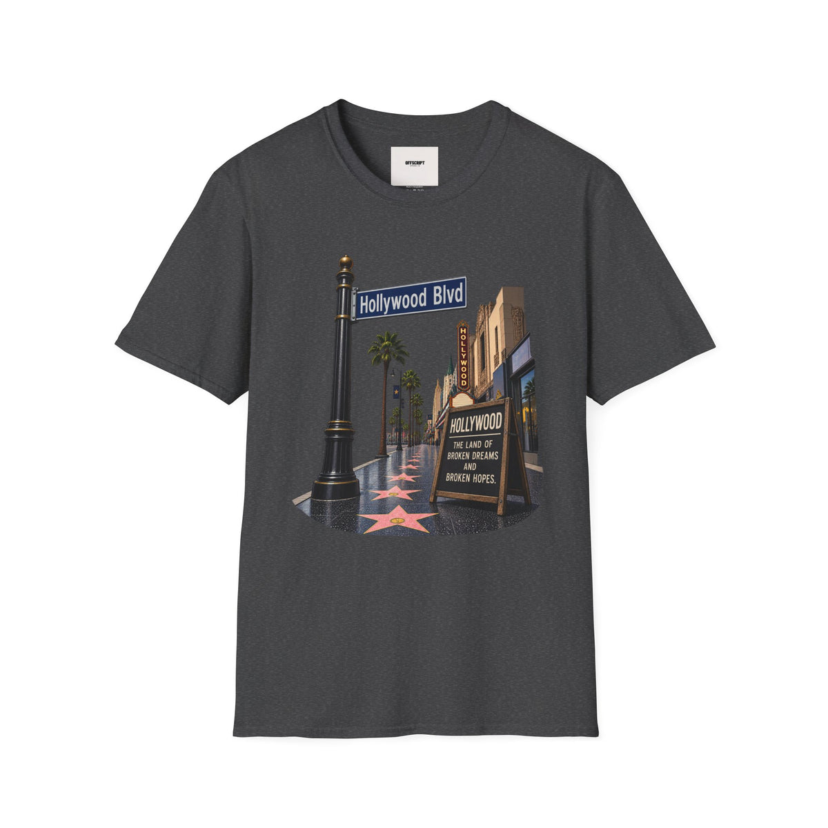 Hollywood Blvd T-Shirt — Vintage Palm Trees & Walk of Fame Tee