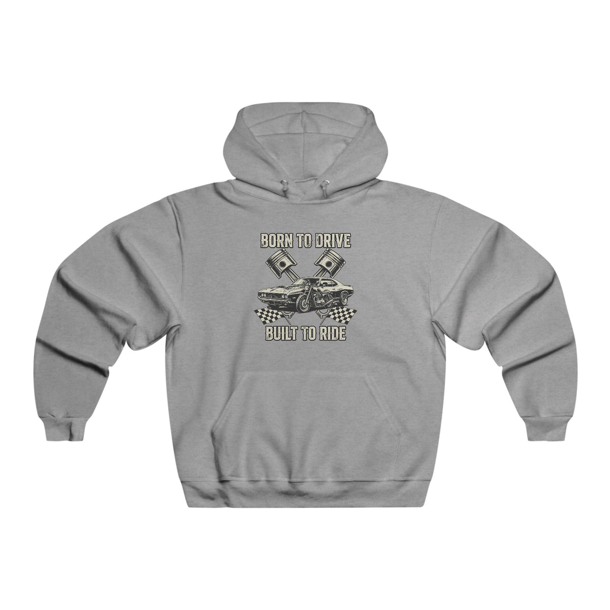 Mechanic Gearhead Hoodie — Vintage Wrench & Tire Flame Auto Repair Sweatshirt