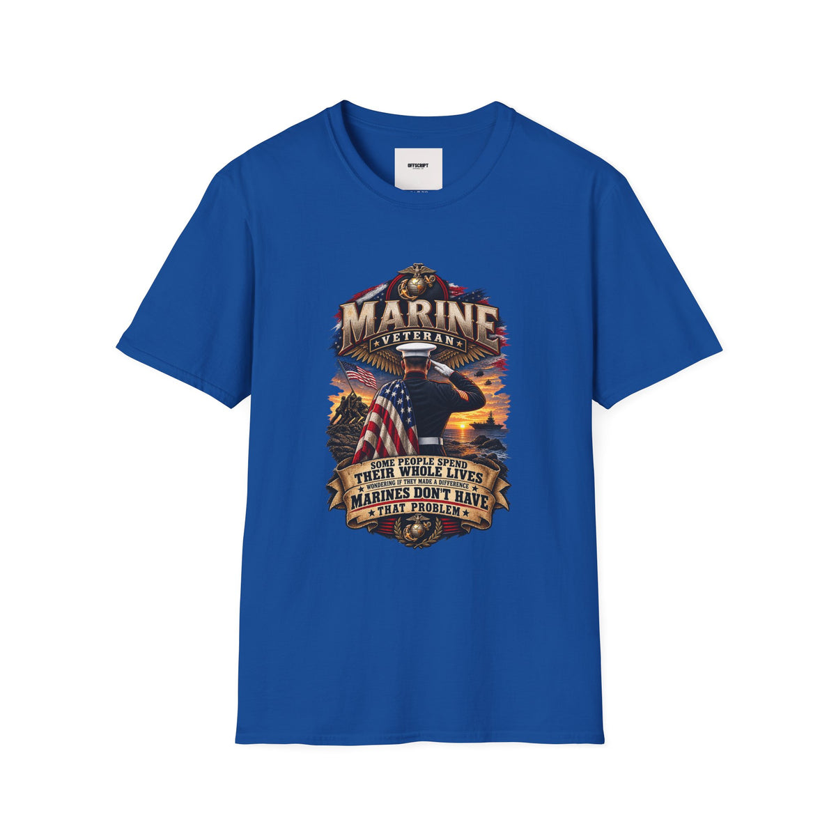 Marine Veteran T-Shirt — Proud USMC Eagle & Flag Tribute Tee