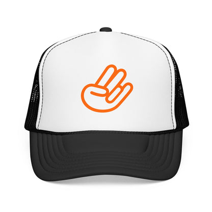 Shocker Foam Trucker Hat — Retro Orange Surf Vibe Mesh Cap