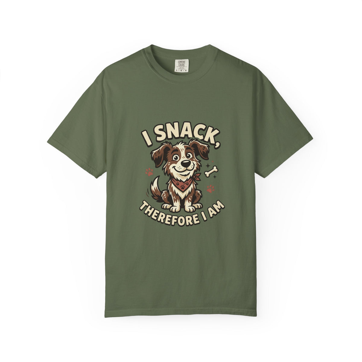 I Snack Therefore I Am Dog T-Shirt
